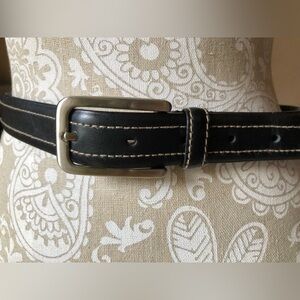 Elegant Black Leather Belt